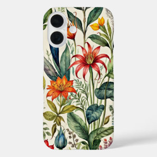 Flowers drawing in pastel style iPhone 16 case
