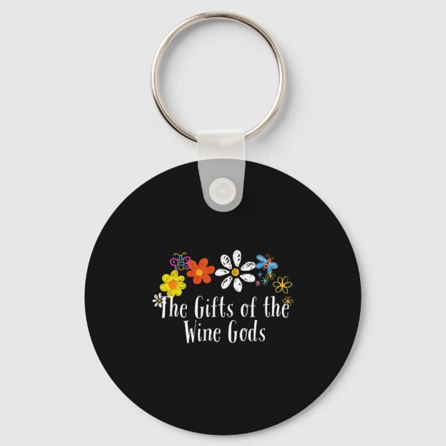 Flowers Drawing The Of The Wine Gods Funny 2024 Sa Key Ring (Front)