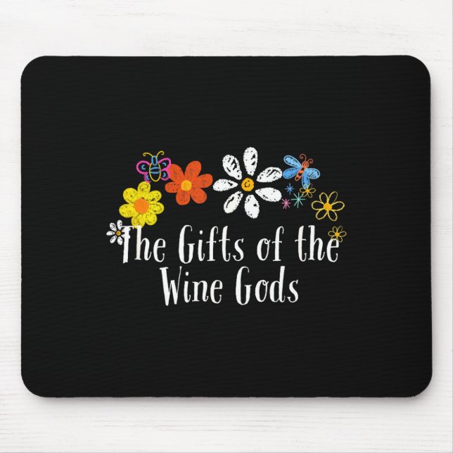 Flowers Drawing The Of The Wine Gods Funny 2024 Sa Mouse Mat (Front)