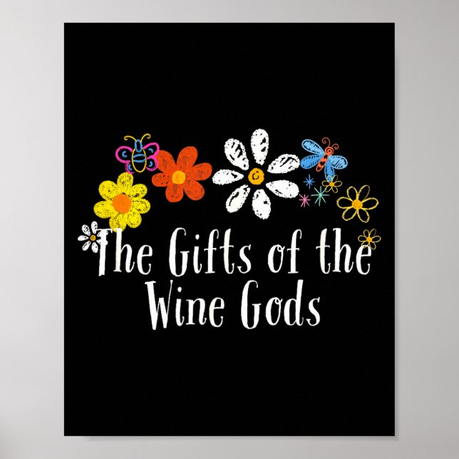Flowers Drawing The Of The Wine Gods Funny 2025 Sa Poster (Front)