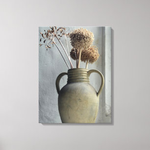 Flowers Dried Flower Vase Canvas Print