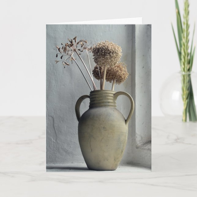 Flowers | Dried Flower Vase Card (Front)