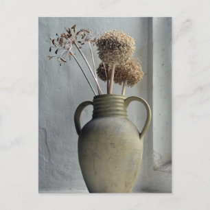Flowers   Dried Flower Vase Postcard