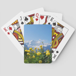 Flowers   Eiger Monch Swiss Alps Playing Cards