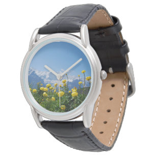 Flowers   Eiger Monch Swiss Alps Watch