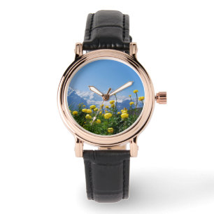 Flowers   Eiger Monch Swiss Alps Watch
