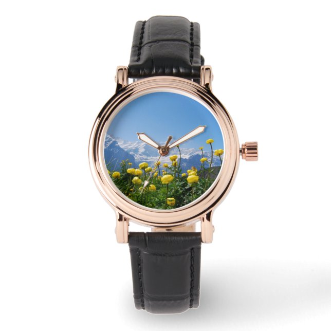 Flowers | Eiger Monch Swiss Alps Watch (Front)