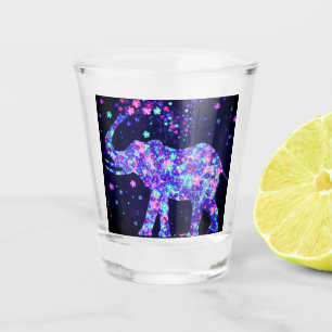 Flowers Elephant Shot Glass