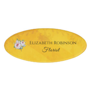 Flowers Employee Name Business Florist  Tag