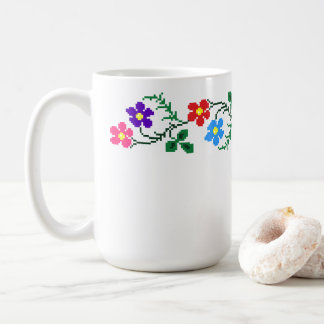 Flowers Ethnic Embroidery Mug