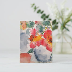 Flowers Eucalyptus Sprigs Bouquet Watercolour Card