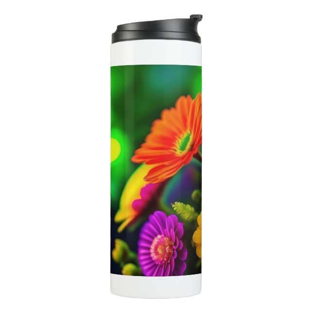 Flowers Everywhere Thermal Tumbler (Rotated Left)