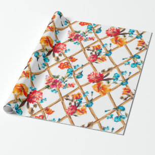 flowers fashion fabric design flower,oil,painting, wrapping paper