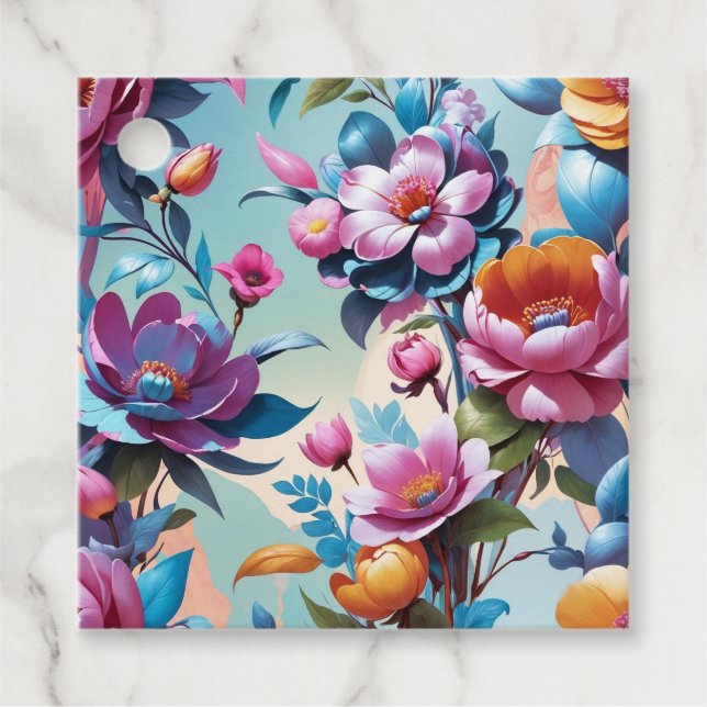 Flowers Favour Tags (Front)