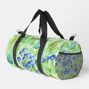 Flowers Ferns Grass Rocks Painting Personalised Duffle Bag