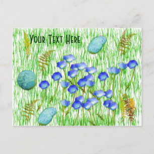 Flowers Ferns Painting Customisable Postcard