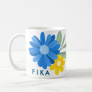Flowers Fika Coffee Mug