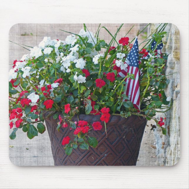 Flowers & Flags Mouse Mat (Front)