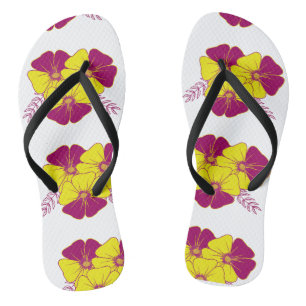 flowers flip flops