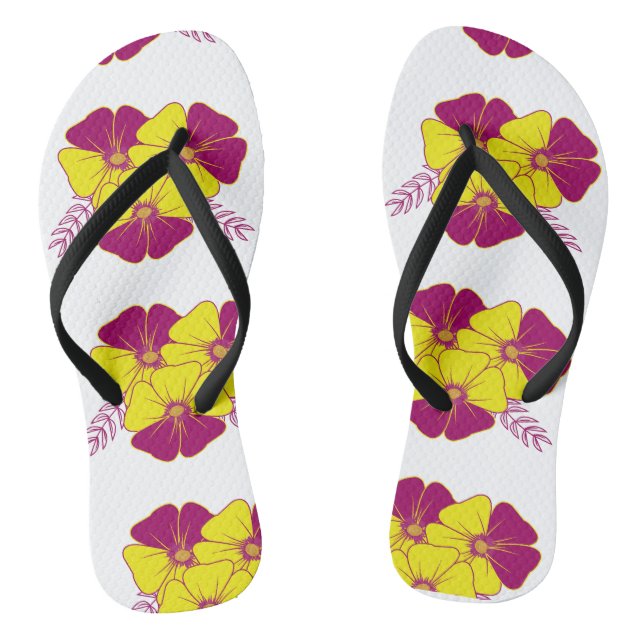 flowers flip flops (Footbed)