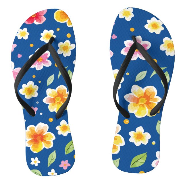 Flowers Flip Flops (Footbed)