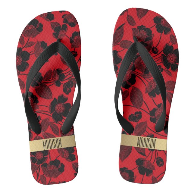 Flowers Flip Flops (Footbed)