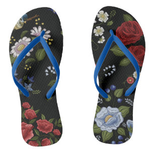 Flowers Flip Flops
