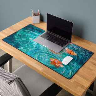 Flowers Floating on Water Desk Mat