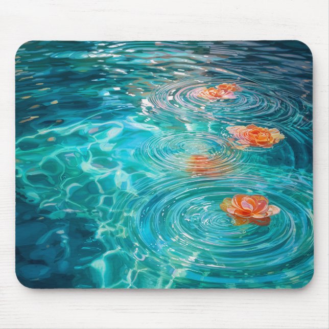 Flowers Floating on Water  Mouse Mat (Front)