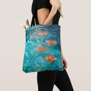Flowers Floating on Water Tote Bag