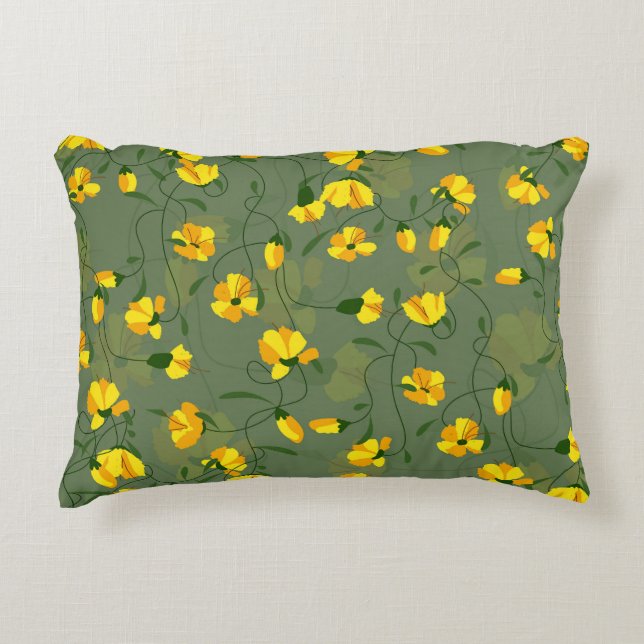 Flowers Floral Background Wildflower Decorative Cushion (Front)