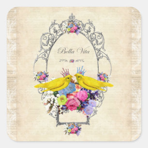 Flowers, Floral, Garden, Spring, Nature, Plants Square Sticker