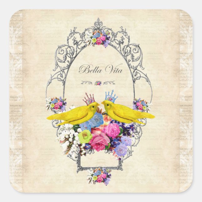 Flowers, Floral, Garden, Spring, Nature, Plants Square Sticker (Front)