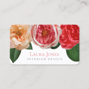 Flowers Floral Interior Stylist Design Appointment Card