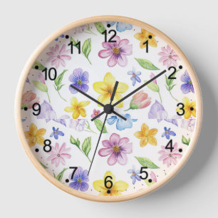 Flowers Floral Pattern Sublimation-95651 Clock