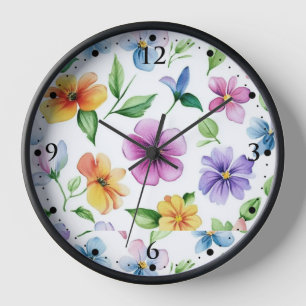 Flowers Floral Pattern Sublimation-95652 Clock