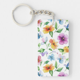 Flowers Floral Pattern Sublimation-95652 Key Ring