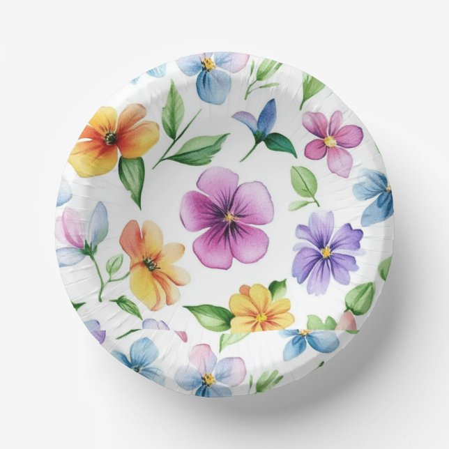 Flowers Floral Pattern Sublimation-95652 Paper Plate (Front)