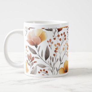 Flowers Floral Pattern Sublimation-95653 Large Coffee Mug