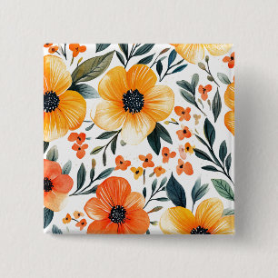 Flowers Floral Pattern Sublimation-95654 15 Cm Square Badge