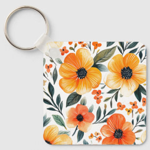 Flowers Floral Pattern Sublimation-95654 Key Ring