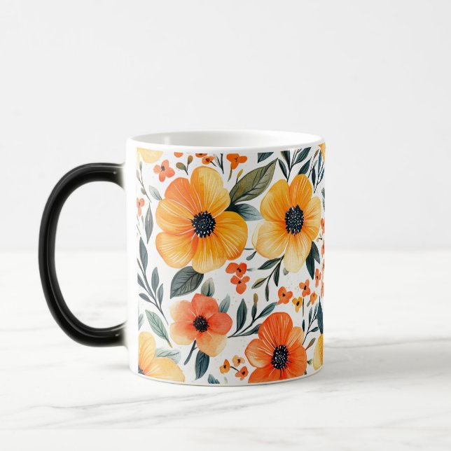 Flowers Floral Pattern Sublimation-95654 Magic Mug (Left)
