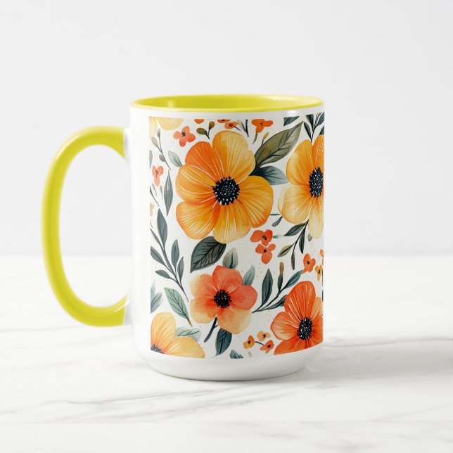 Flowers Floral Pattern Sublimation-95654 Mug (Left)