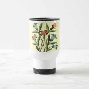 Flowers Floral Wallpaper Art Nouveau Pretty Travel Mug