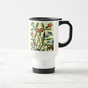 Flowers Floral Wallpaper Art Nouveau Pretty Travel Mug