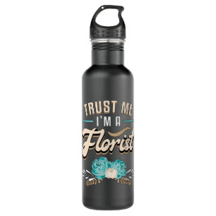 Flowers Florist Gardener Plants Flower Gift Idea 710 Ml Water Bottle
