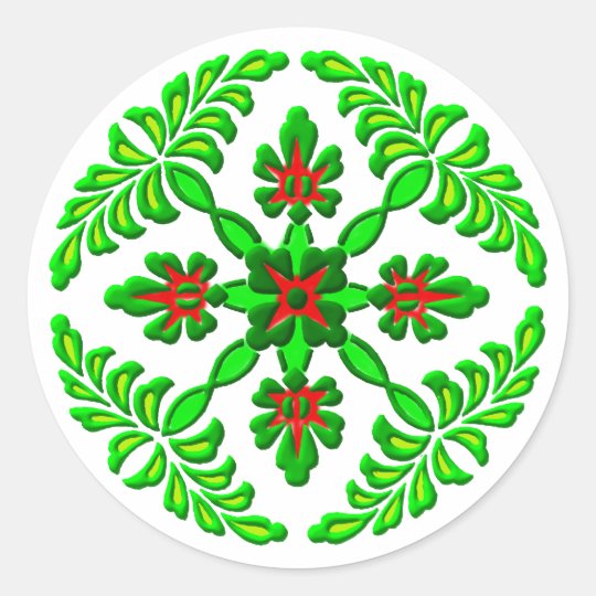Flowers flowers classic round sticker