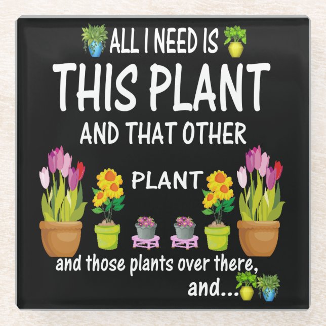 flowers for anyone glass coaster (Front)