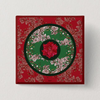 Flowers for Christmas 15 Cm Square Badge