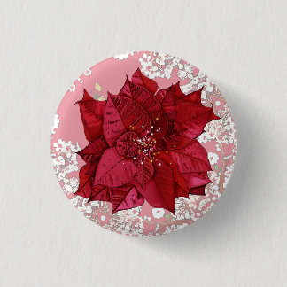 Flowers for Christmas 3 Cm Round Badge